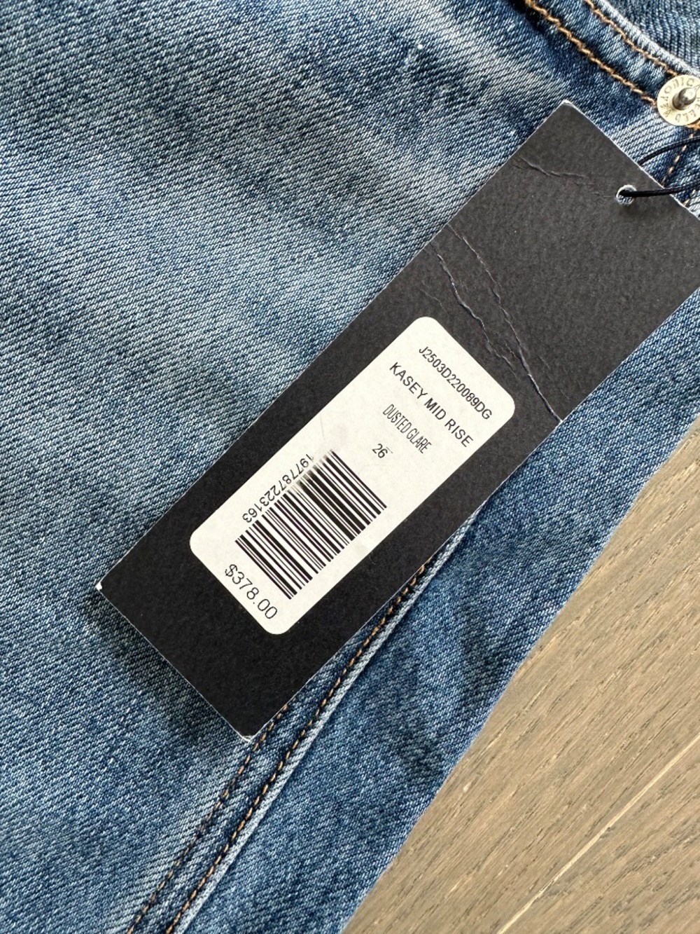 Veronica Beard KASEY Raw Hem Wide Leg Jean Jeans Dusted Glare - With tags - 26 - Picture 4 of 7